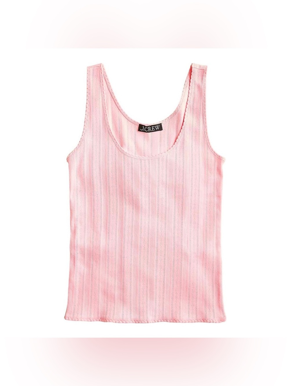 J. Crew Pointelle Tank Top in Baby Pink